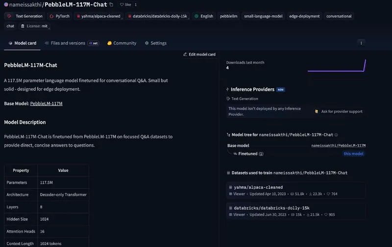 PebbleLM-117M language model